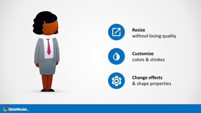 Business Presentation Cartoon Figure Template