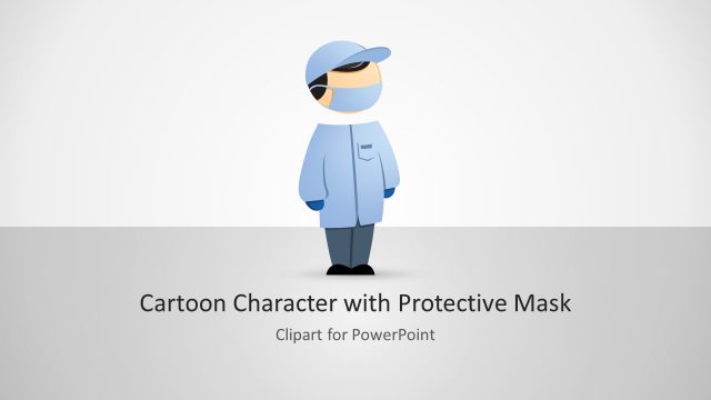 Mike Protective Mask Character PowerPoint Clipart