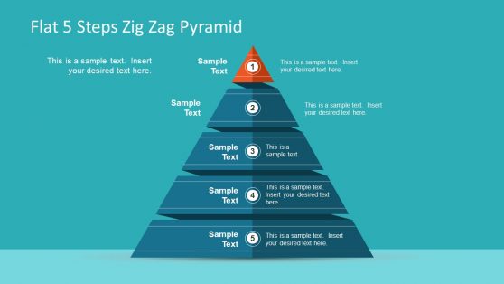 Pyramid Diagram Template 5 Segment