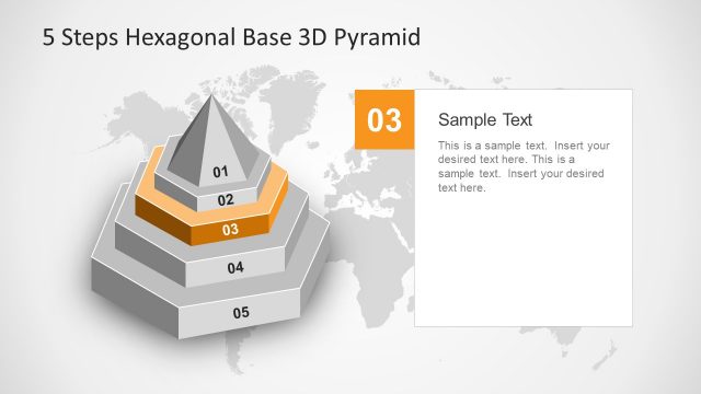 5 Stage PowerPoint Diagram Hexagonal