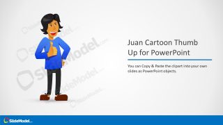 PowerPoint Editable Thumb Up Cartoon