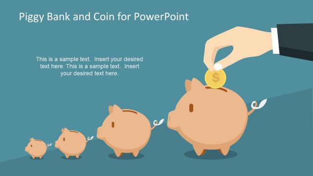 Piggy Bank and Coin for PowerPoint