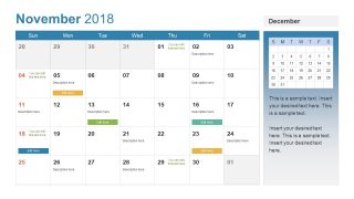 Monthly November 2018 Dates