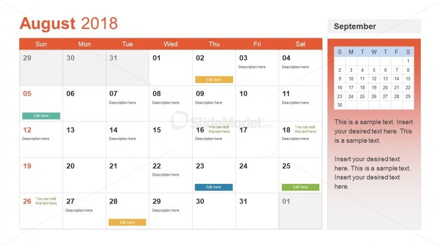Event Planning Format Of Calendar Presentation SlideModel