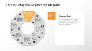 Gear Icon Slide of Rounded Segmented Shape