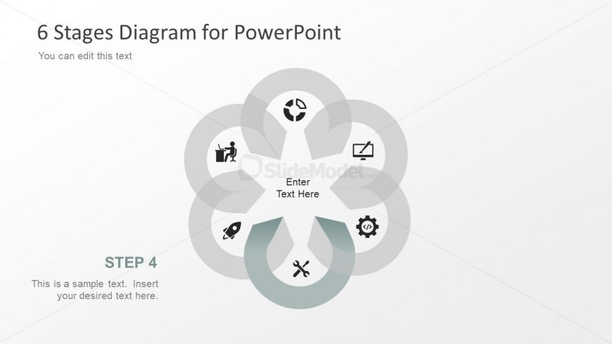 Tools Icon Slide Petal Shape Diagram