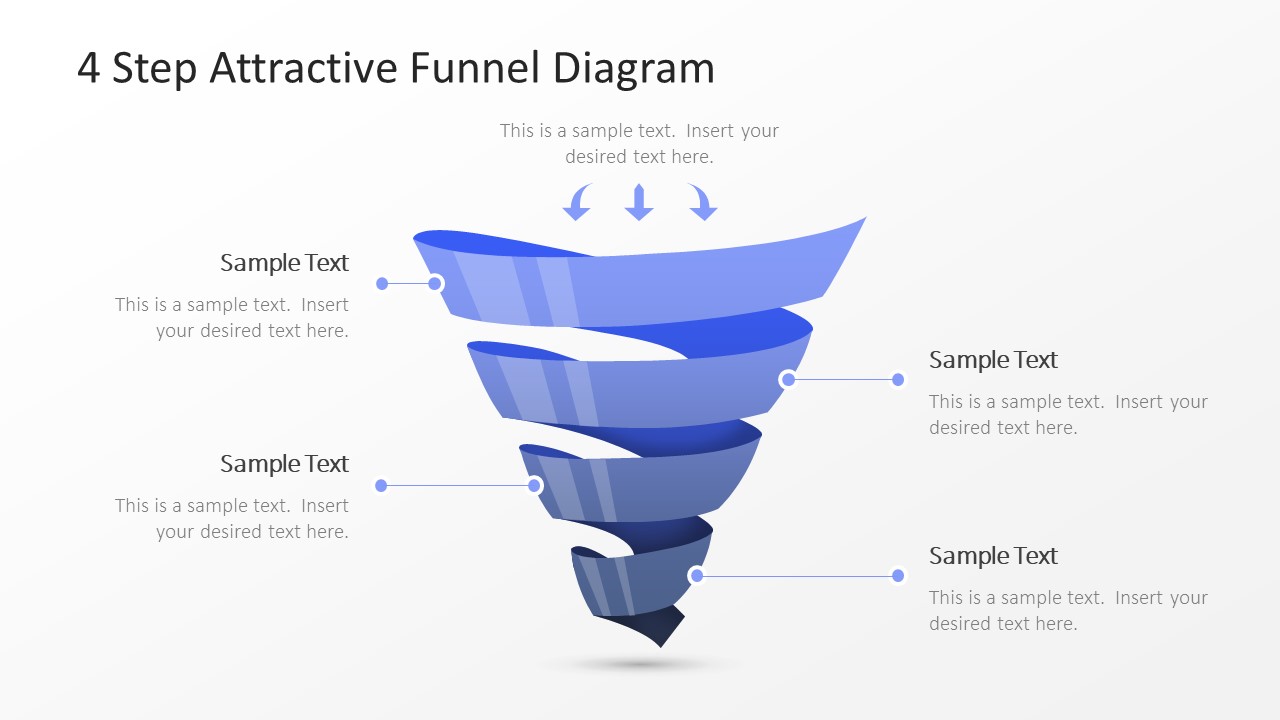 4 Step Attractive Funnel Diagram Slidemodel 2971