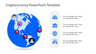 Earth Globe Digital Network of Currency