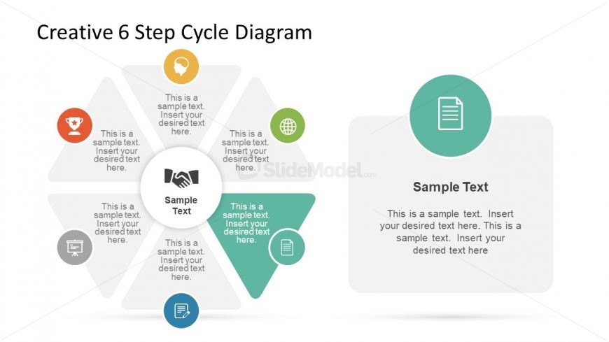 Editable 6 Segment Diagram Slide