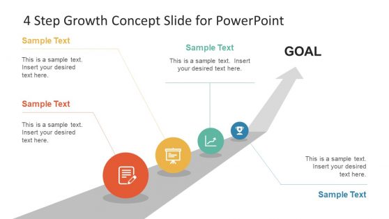 statistical model growth 4 Templates Steps PowerPoint