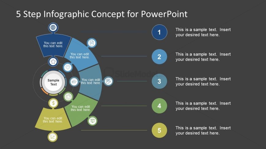 Black Background Presentation of Semi-Circle