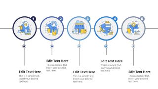 Editable Cover Slide with 5-Step Infographic