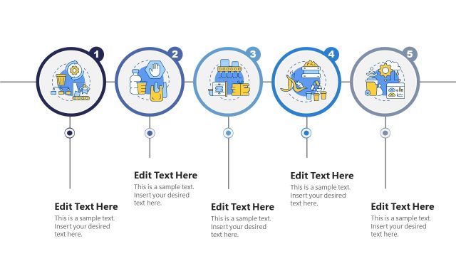 5-Step Horizontal Infographic Diagram for PowerPoint