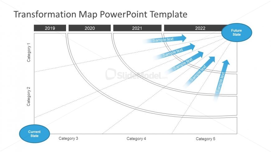 Faded Arrow Icons for Transformation Map