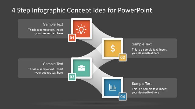 4 Step Template Diagram of PowerPoint