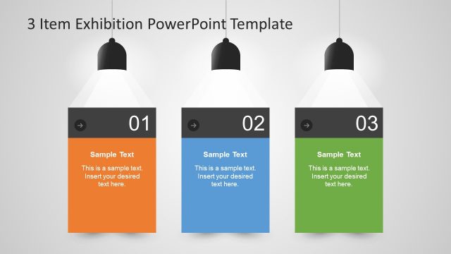 3 Item Exhibition PowerPoint Template