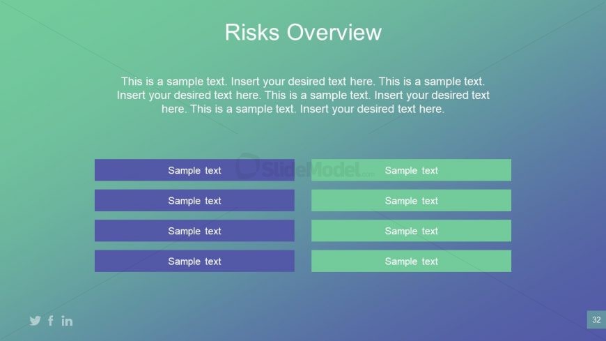 6 Step Bullet List Template for Risk 