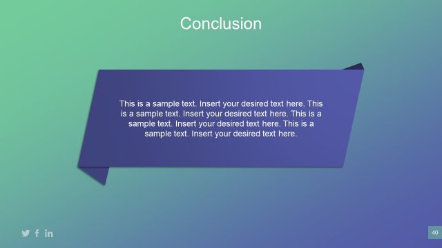 Conclusion of Business Plan Presentation