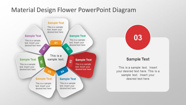 Flower PowerPoint Shape 7 Steps
