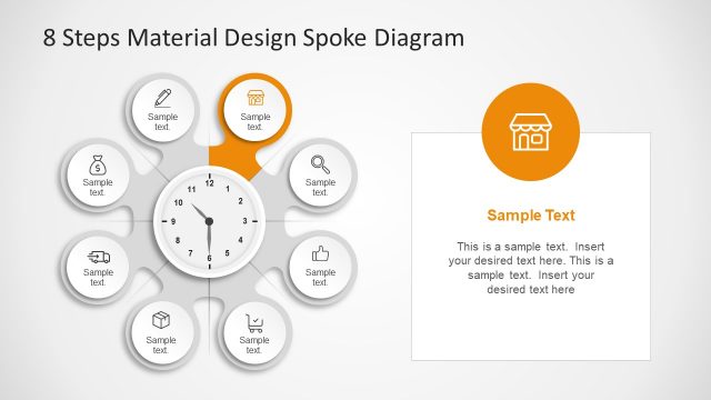 Material Design Spoke Diagram PPT