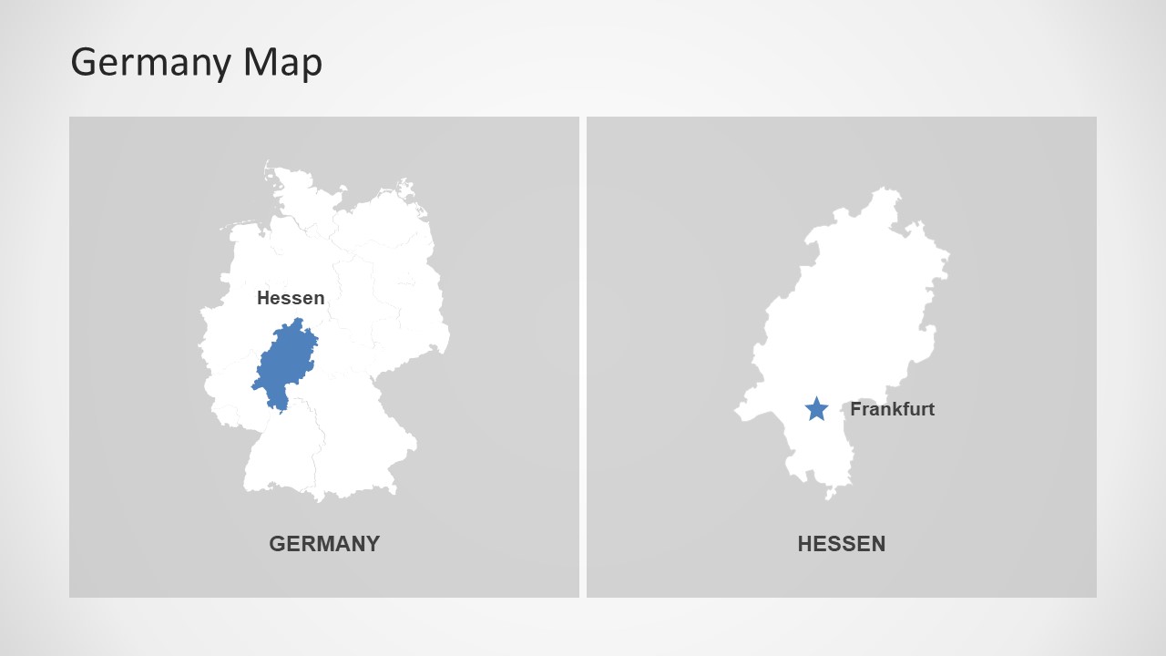 Scalable Germany Map Slide Hessen State