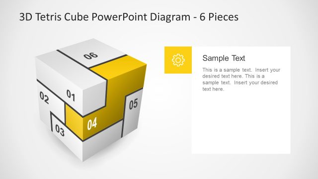 6 Segment PowerPoint Diagram 3D