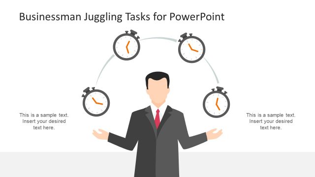 Businessman Juggling Tasks for PowerPoint