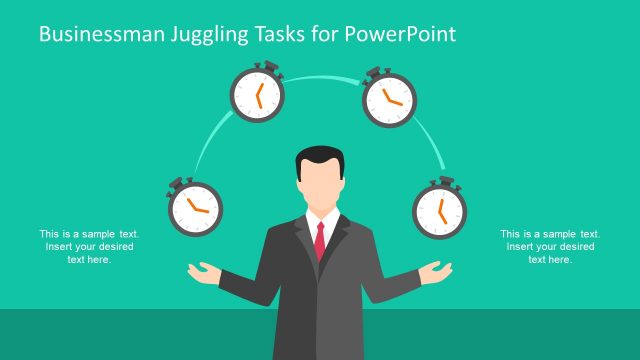 Presentation of Businessman Juggling Stopwatch