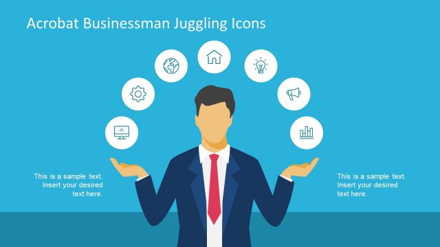 Multi Tasking Juggling Infographic Icons PPT