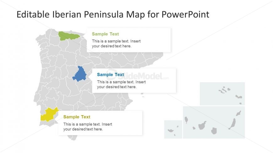 Outline Map Template Of Iberian Peninsula SlideModel   7664 01 Editable Iberian Map For Powerpoint 16x9 2 870x489 