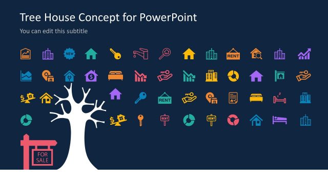 Tree Icon and Infographic Slide PPT