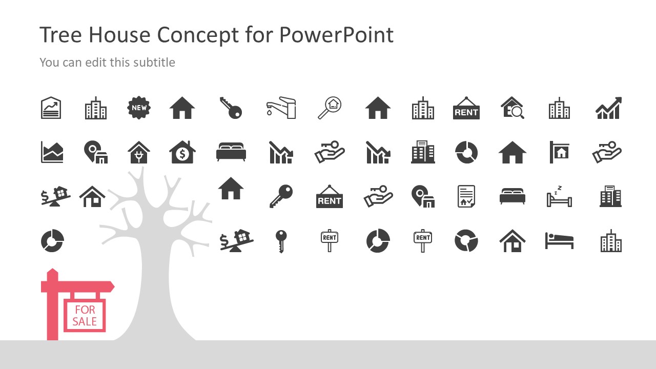 iTree House Concepti Design PowerPoint Shapes SlideModel