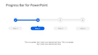 Timeline Style 4 Step Diagram