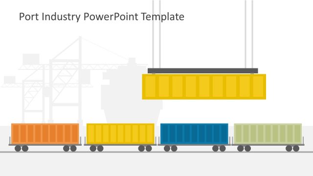 Port Industry Containers Illustration PPT