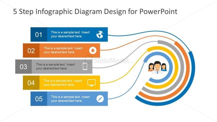 5 Step Diagram Process Cycle PPT