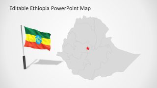 Flag PowerPoint Slide of Ethiopia Map