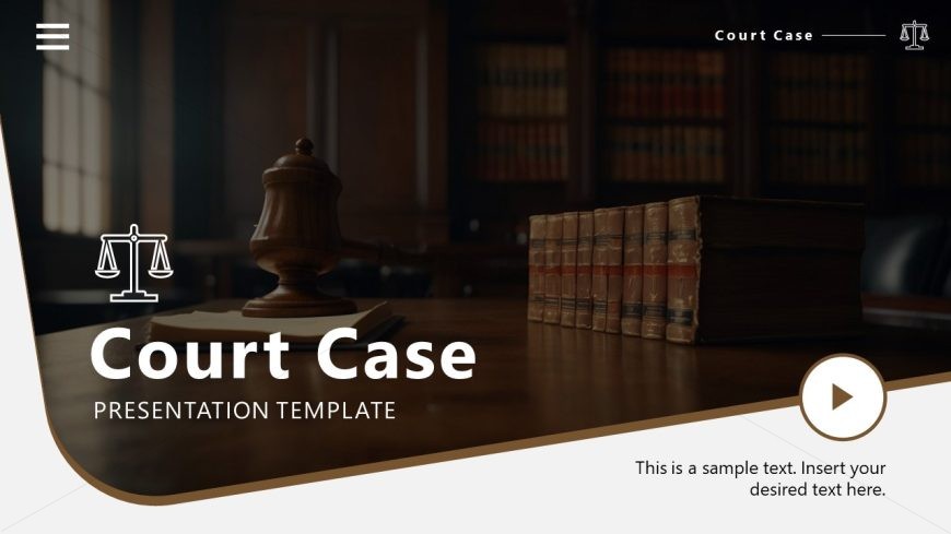 Court Case Slide Template