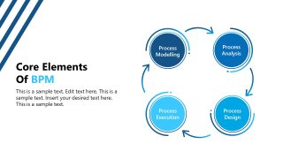 Process Diagram in a Business Process Management PPT Template