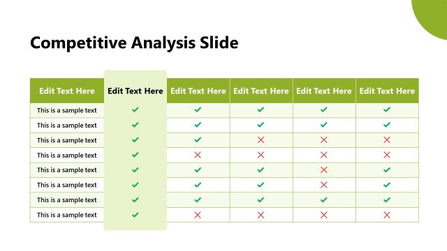 Healthcare Competitive Analysis Slide