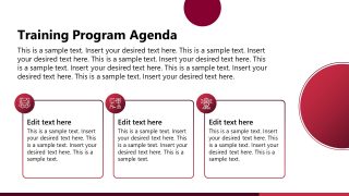 Training Program Agenda Slide for PowerPoint