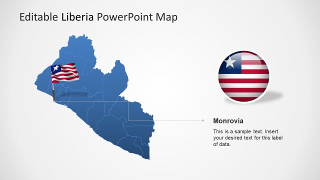 East African Country Map Liberia PPT