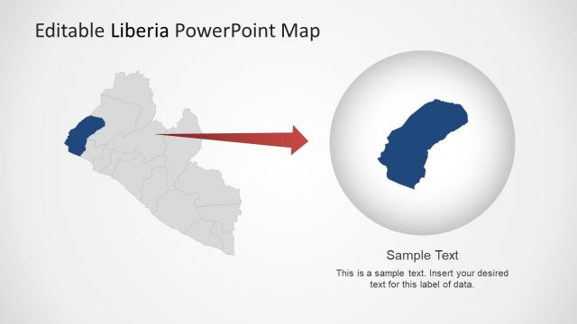 Liberia Map Highlight Province PPT