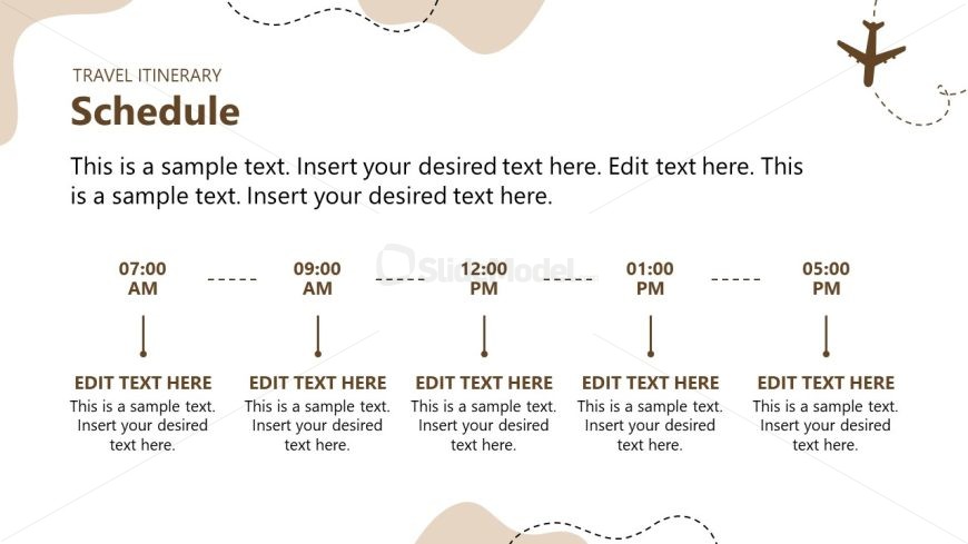 Travel Itinerary Slide for PowerPoint 