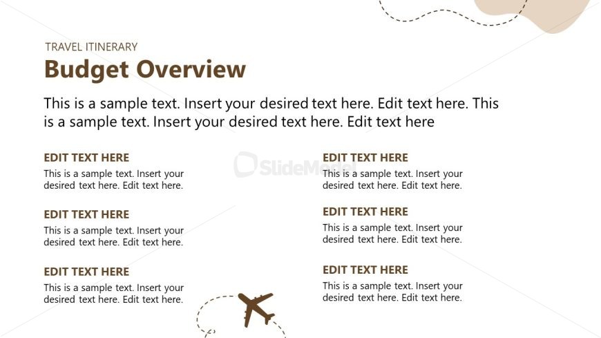 PowerPoint Template Slide for Budget 