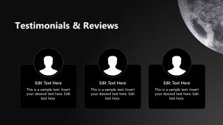 Editable Reviews Slide for Testimonial Presentation