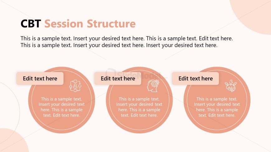 Cognitive Behavioral Therapy Circular Shapes Slide 