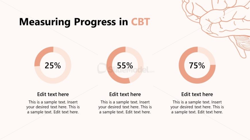 Circular Progress Bars Slide PPT Template 