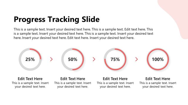 Progress Tracking Slide with Percentage Blocks