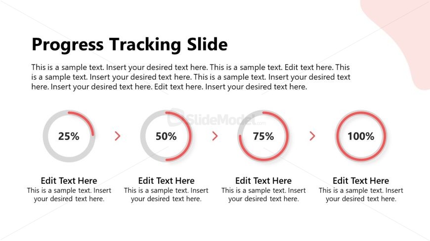 Percentage Blocks Slide for Progress Tracking Presentation