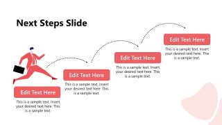 PPT Creative Next Steps Slide with Four Steps